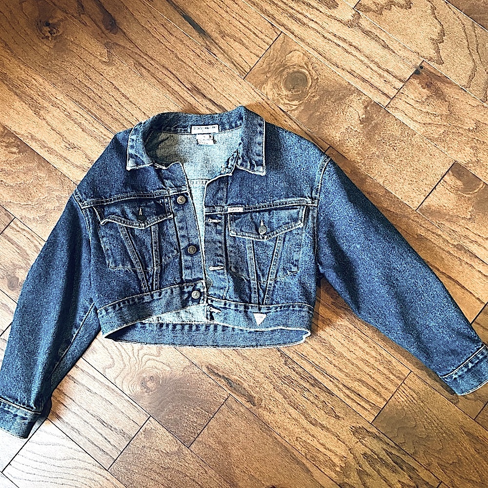 Vintage REAL 80s oversized Dolman Guess Marciano Crop Jacket S 🇺🇸 - Picture 10 of 14